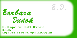 barbara dudok business card